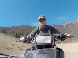 Pale Redhead Riding Border Guard Cock Outdoors