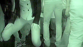 Pantyhose bottomless flash at bar  Jeny Smith