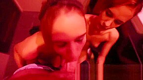 Paradise Gfs - Fake twins sucking cock in club - 2