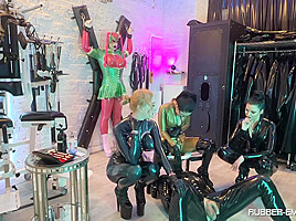 Peedolly a Rubbertoy and 3 nasty Rubber Goddesses