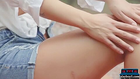 Perfect Body Dark Hair With A Big Round Bum Strips N