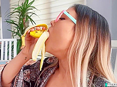Petite Asian Blowing Banana And Big Male Pole - Lulu Chu And Charles Dera