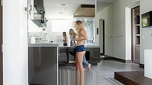 Petite babysitter Lily Ford gets punished with big cock for stealing