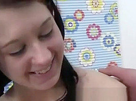 Petite teen 18+ Sucks And Tugs Cock