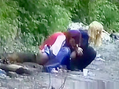 Pissing in old garden