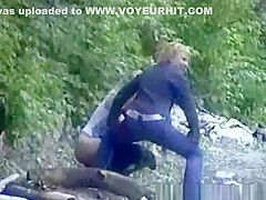 Pissing in old garden