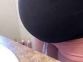 Pregnant Step sister taking a bath
