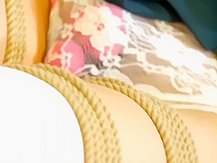 Pretty Asian Frogtied Gagged Vibed Until She Pees