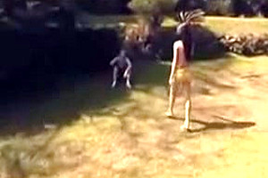 Pretty Kalena in outdoor action