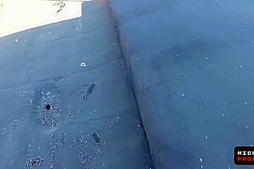 Public Tit Flashing - Full Eye Contact Blowjob And Cum Walk On Tits