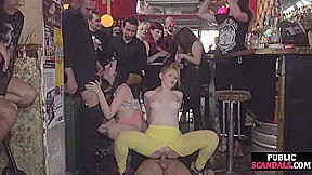 Public orgy babe assdrilled 4 with throating slut