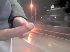 Public stroking on a busy street