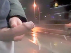 Public stroking on a busy street