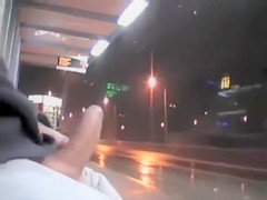 Public stroking on a busy street