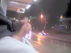 Public stroking on a busy street
