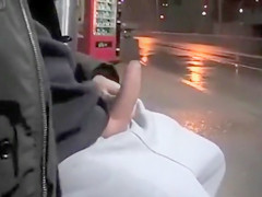 Public stroking on a busy street