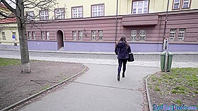 Pulled european fucks in public as she wants some easy cash