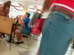 Pussy glimpse in loose shorts