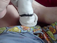 Put An Old Sock On It And Cum In Sock Wanking Dirty Stinky