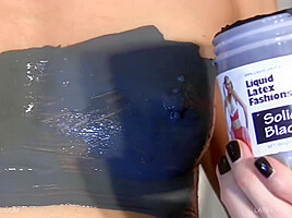Queen Snake In Latex Night Painting