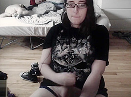 Random old video of BoringKate just stroking her girl dick