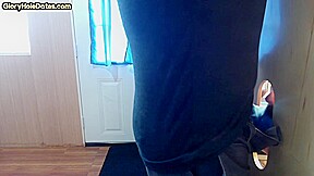 Real gaydaddy throats gloryhole dick in private home video