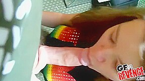 Redhead amateur busty teen 18+ with beautiful ass!