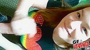 Redhead amateur busty teen 18+ with beautiful ass!