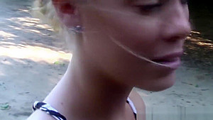 Redhead ginger babe gargling jizz