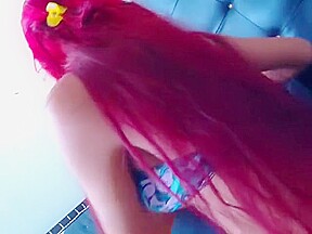 Redhead ladyman Viviany Victorelly Shows Her ass And jerk off