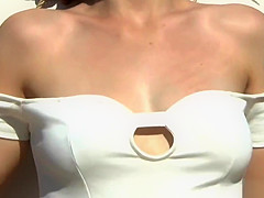 Redhead slut humiliated in public lezdom
