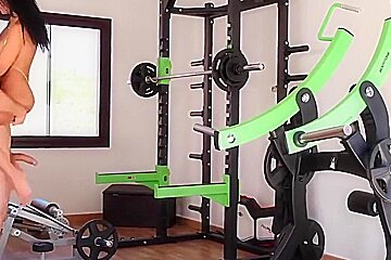 Rough Anal Gym Workout Drains Big Balls