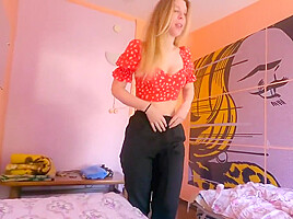Russian Chick In Panties Got Doggy Style And Got Dick
