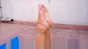 Russian Girl Feet and Legs in The Pose