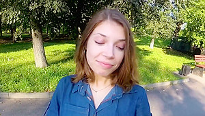 Russian girl after truck agreed to have sex in the first person   