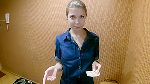 Russian girl after truck agreed to have sex in the first person   