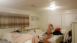 SPY ON MY Step sister WATCHING TV AFTER SHOWER!