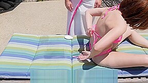 SPYFAM Pervert Stepbro Stalks Step Sister While Sun Bathing