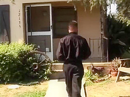 Salesman Gets Lucky When He Goes To Hot Brunettes House