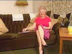 Scottish gran Busty talks and strips