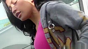Seductive dusky asian huzzy gives an amazing BJ
