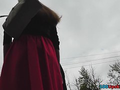 Seductive straps up red petticoat