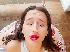 Sex Machine With A Huge Dildo Fucks Step mom In Her Capacious Pussy
