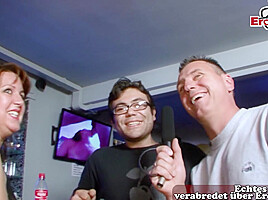 Sex Reportage in German swinger club with couple next door sharing