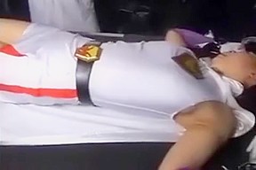 Sexy Babe Is Tied Up After Being Captured And Gets Her Twat