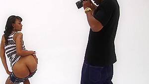 Sexy Ebony In Thrust Upon Thrust And The Black Guy Manages To Make Her Ebony Pussy Cum Hard