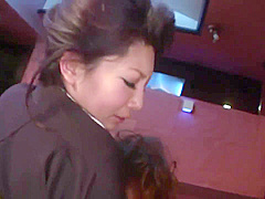 Sexy Geisha And Brunette Bitch Share One Hard Cock