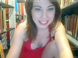 Sexy Lady Plays it in Library!