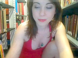 Sexy Lady Plays it in Library!