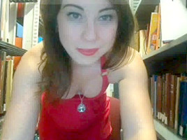 Sexy Lady Plays it in Library!